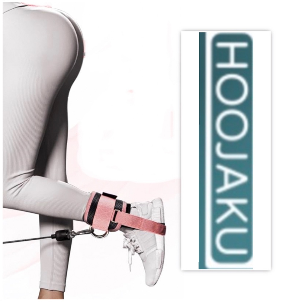 HOOJAKU  Pink Ankle Gym Cable Cuffs